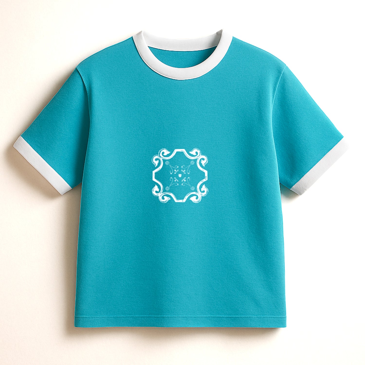 "Azulejos" tee bleu