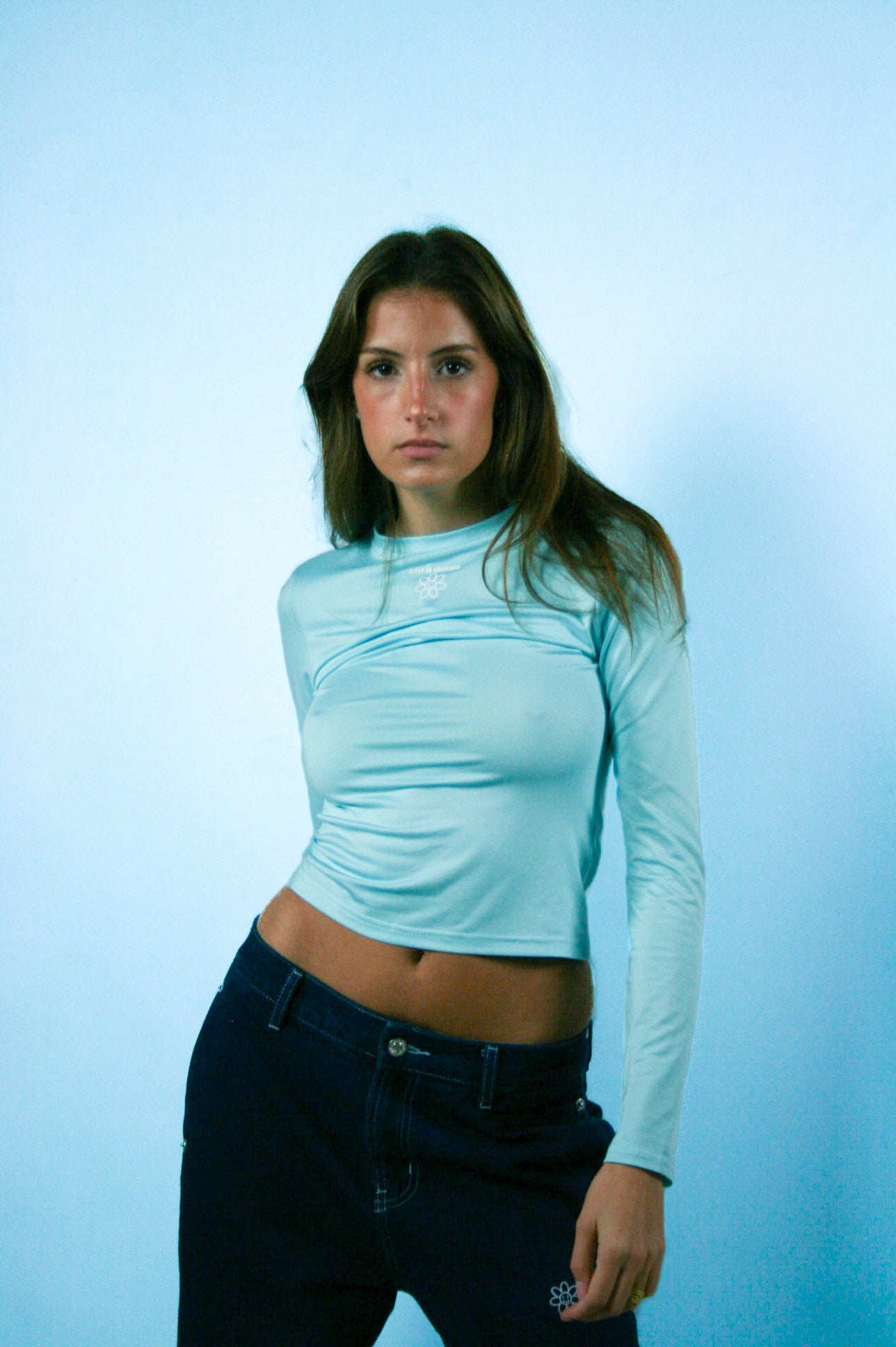 Tee manche longue Bleu